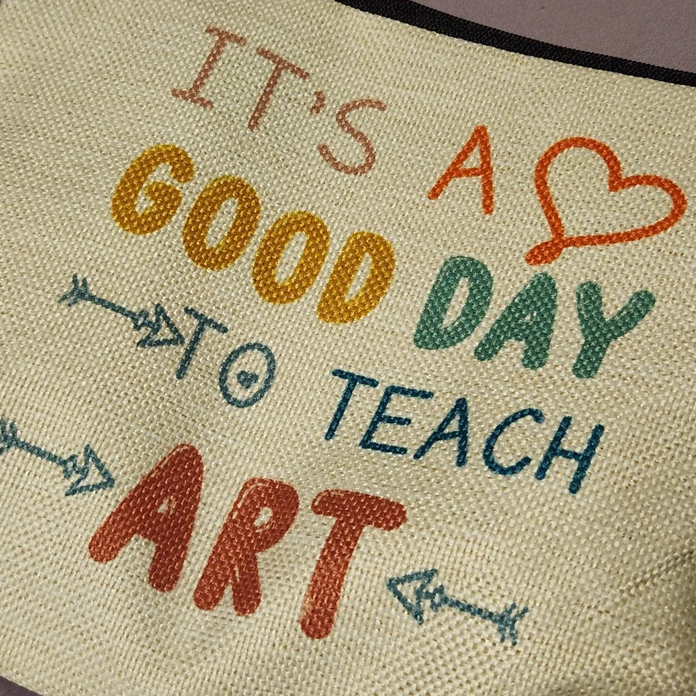 It's A Good Day To Teach Art Multi Purpose Makeup Bag Zipper Pouch Multicolor